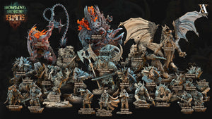 3D Printed Archvillain Games Howling Horde - Gnoll Trackers 28mm 32mm D&D