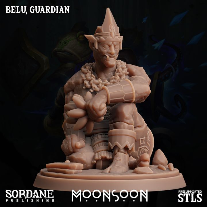 3D Printed Sordane Publishing Belu Guardian Moonsoon 28 32mm D&D