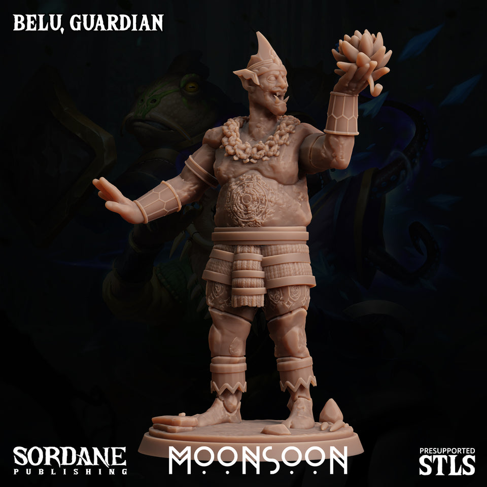 3D Printed Sordane Publishing Belu Guardian Moonsoon 28 32mm D&D