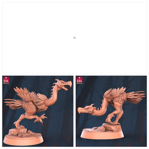 3D Printed STL Miniatures Acrisbird Set 28 - 32mm War Gaming D&D
