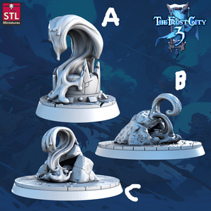 3D Printed STL Miniatures Bloodwaves Set Core Characters The Frost City 3 28 - 32mm War Gaming D&D