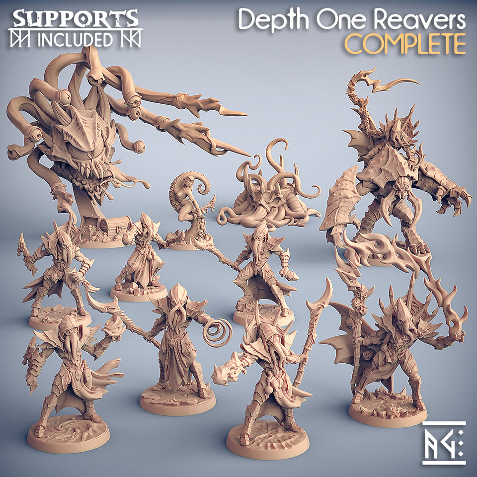 3D Printed Artisan Guild Slathos on Hive Colossus Depth Ones Set 28mm 32mm