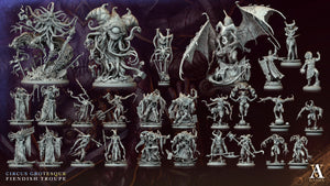 3D Printed Archvillain Games Moritus Circus Grotesque Fiendish Troupe 28 32mm D&D