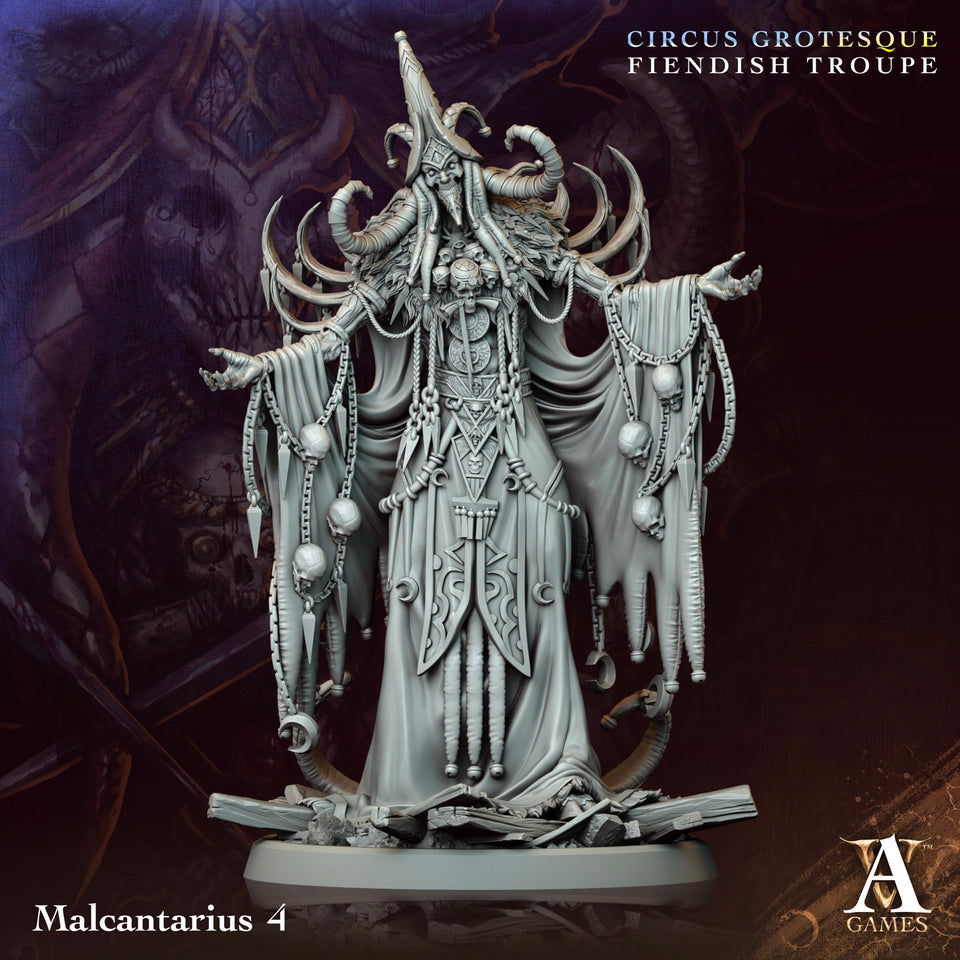 3D Printed Archvillain Games Malcantarius Circus Grotesque Fiendish Troupe 28 32mm D&D