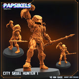 3D Printed Papsikels August 2024 Scifi City Skull Hunter Set28mm 32mm