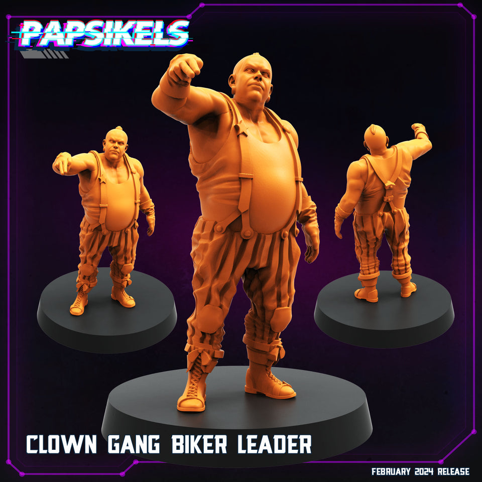 3D Printed Papsikels Clown Gang Biker Leader February 2025 Cyberpunk 28mm 32mm