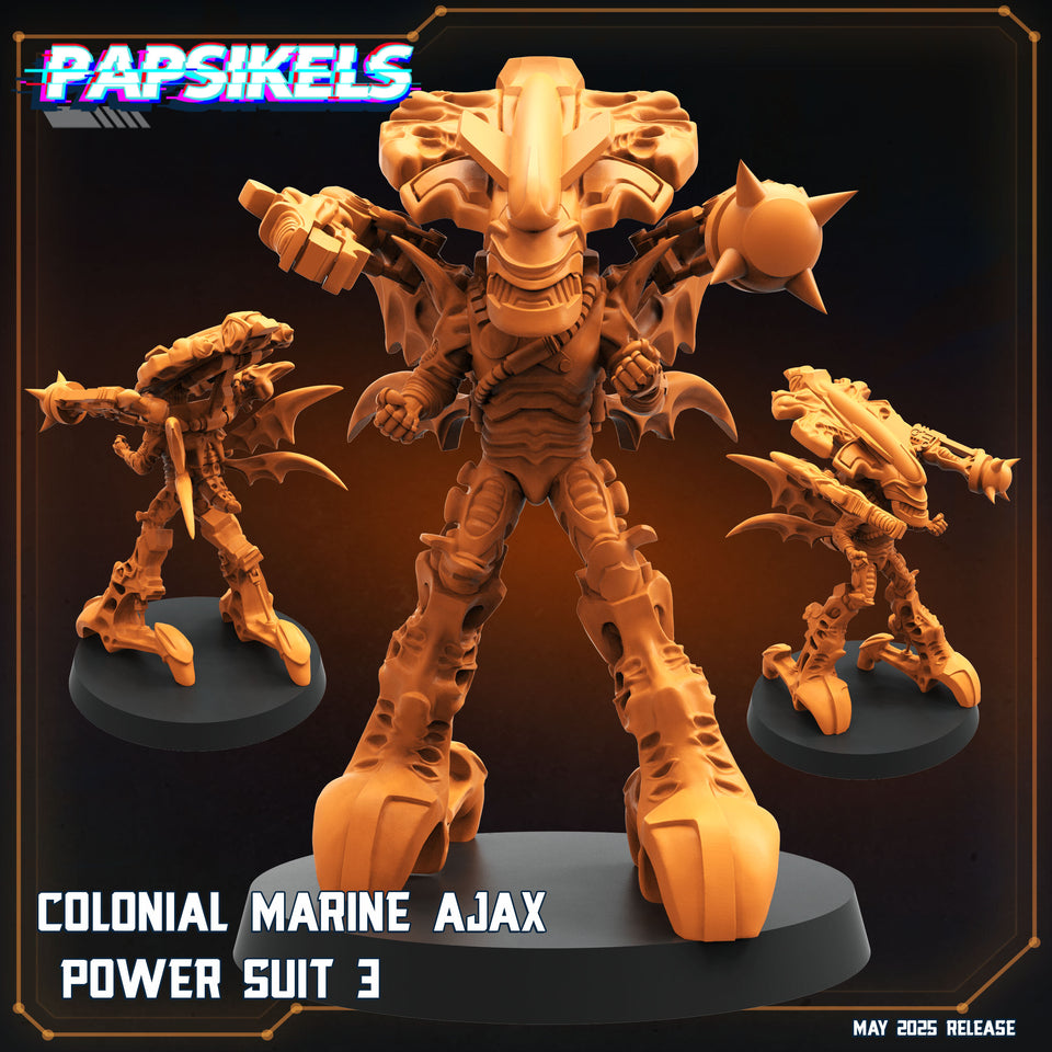 3D Printed Papsikels Colonial Marine Ajax Power Suit Set May 2025 Alien vs. Humans Reconnaissance 28mm 32mm