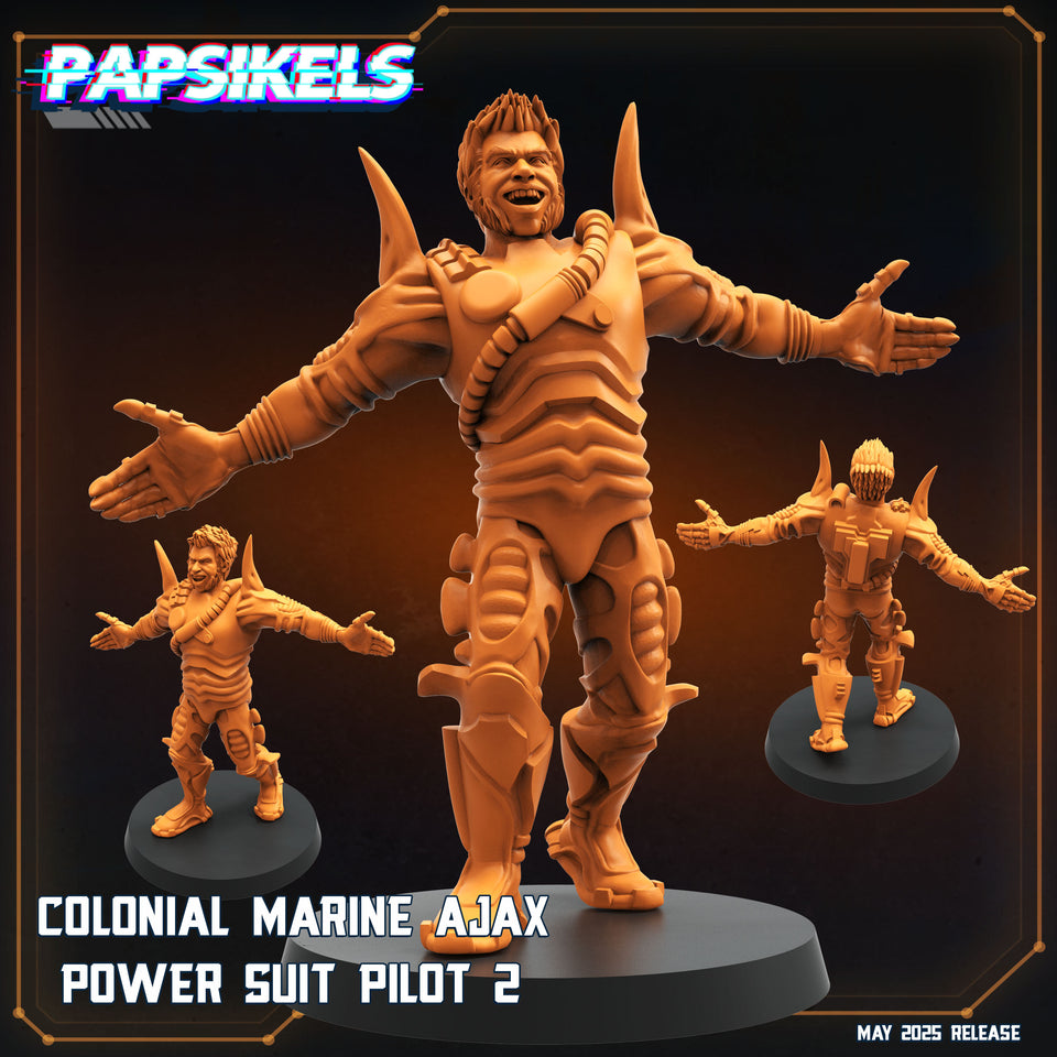 3D Printed Papsikels Colonial Marine Ajax Power Suit Pilot Set May 2025 Alien vs. Humans Reconnaissance 28mm 32mm