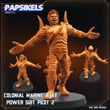 3D Printed Papsikels Colonial Marine Ajax Power Suit Pilot Set May 2025 Alien vs. Humans Reconnaissance 28mm 32mm