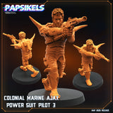 3D Printed Papsikels Colonial Marine Ajax Power Suit Pilot Set May 2025 Alien vs. Humans Reconnaissance 28mm 32mm