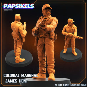3D Printed Papsikels August 2024 Scifi Colonial Marshal Set 28mm 32mm