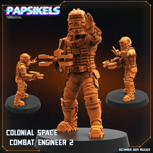 3D Printed Papsikels Colonial Space Combat Engineer Dec. 2024 SciFi 28mm 32mm