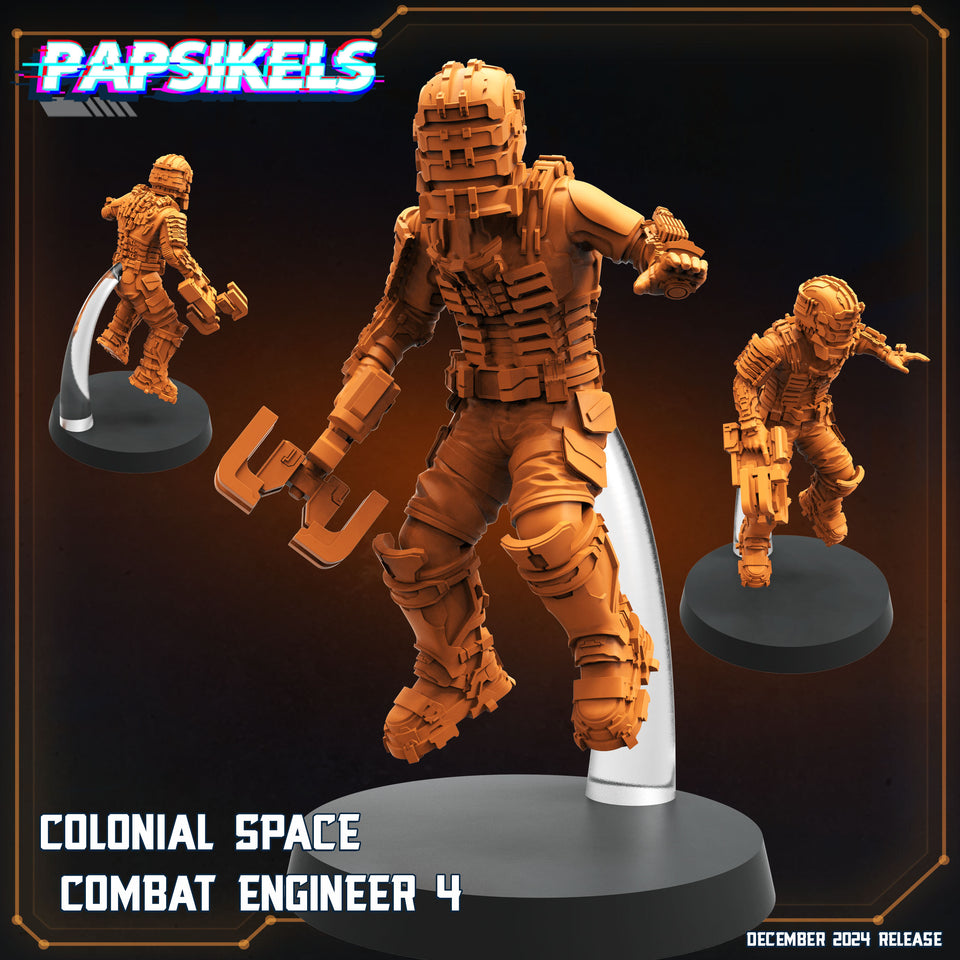 3D Printed Papsikels Colonial Space Combat Engineer Dec. 2024 SciFi 28mm 32mm
