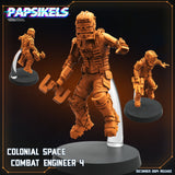 3D Printed Papsikels Colonial Space Combat Engineer Dec. 2024 SciFi 28mm 32mm