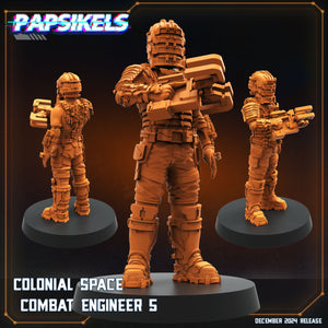 3D Printed Papsikels Colonial Space Combat Engineer Dec. 2024 SciFi 28mm 32mm
