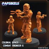 3D Printed Papsikels Colonial Space Combat Engineer Dec. 2024 SciFi 28mm 32mm