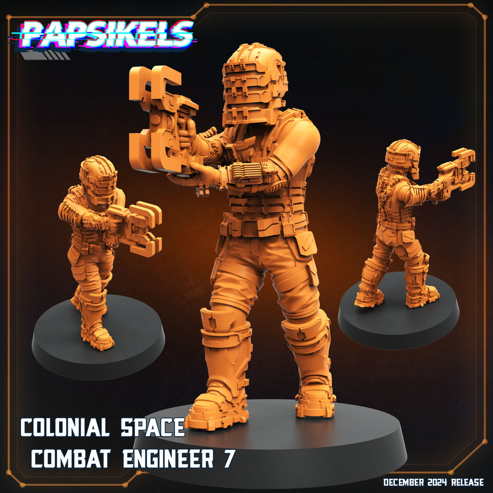 3D Printed Papsikels Colonial Space Combat Engineer Dec. 2024 SciFi 28mm 32mm