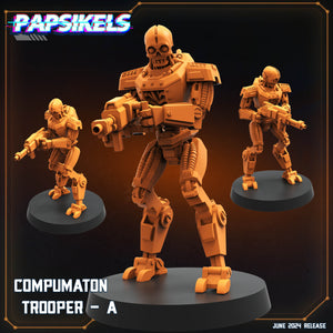 3D Printed Papsikels Compumaton Trooper Set JUNE 2024 SCIFI 28mm 32mm