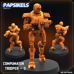 3D Printed Papsikels Compumaton Trooper Set JUNE 2024 SCIFI 28mm 32mm