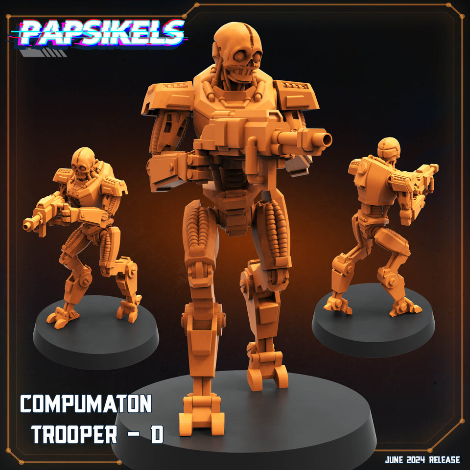 3D Printed Papsikels Compumaton Trooper Set JUNE 2024 SCIFI 28mm 32mm