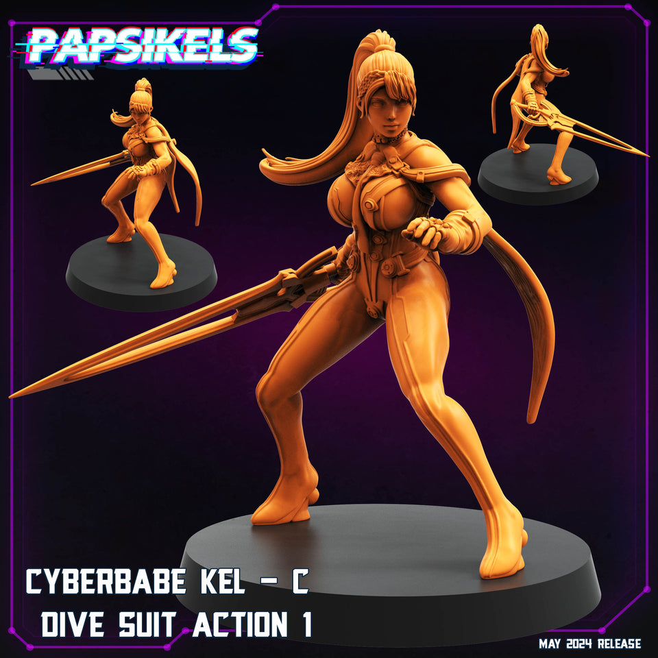 3D Printed Papsikels Cyberbabe Kel C Planet Set May 2024 Cyberpunk 28mm 32mm