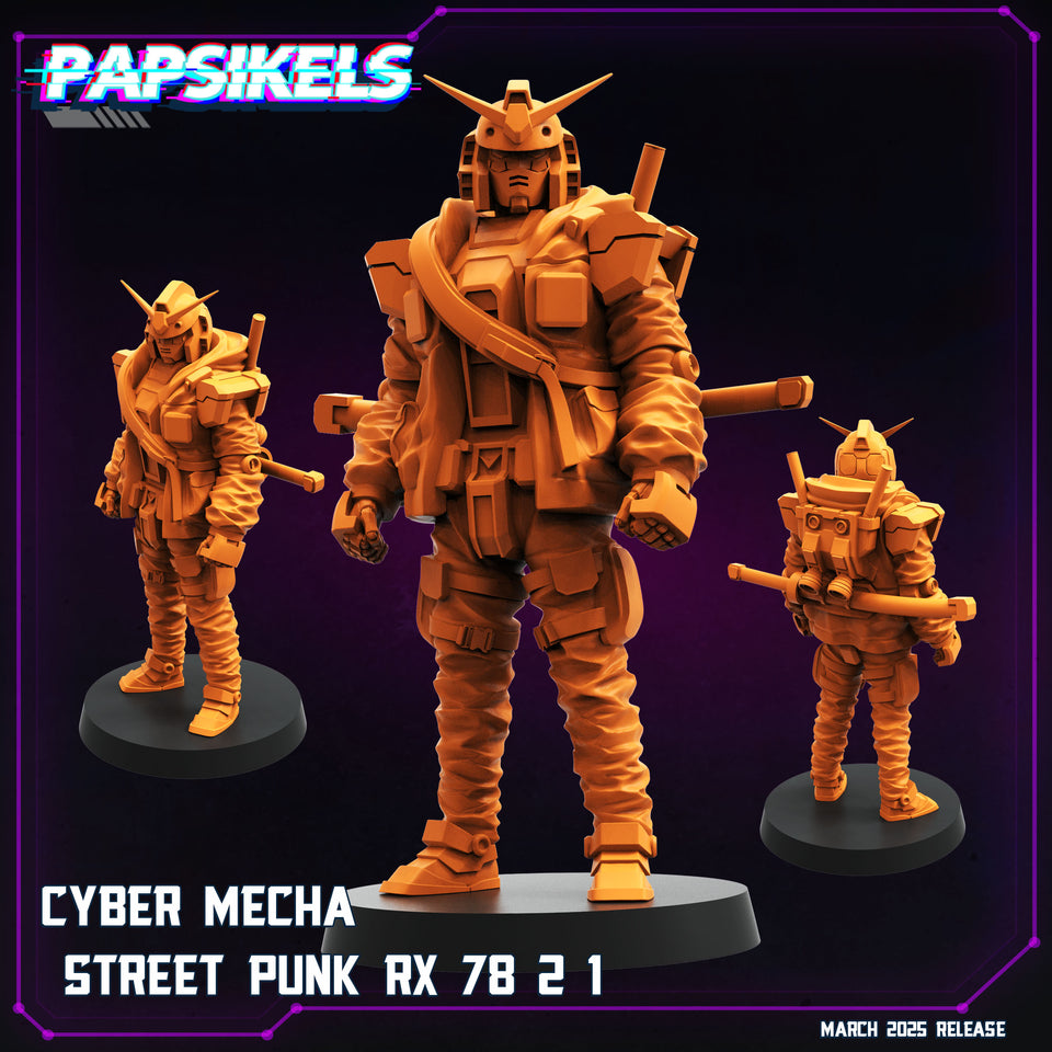 3D Printed Papsikels Cyber Mecha Street Punk Rx 78 2 1 MARCH 2025 CYBERPUNK 28mm 32mm