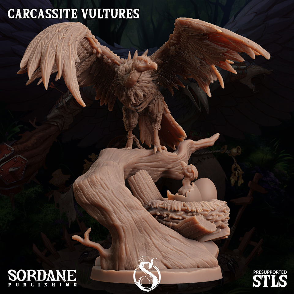 3D Printed Sordane Publishing Carcassite Beast Vulture Burrows Below 28 32mm D&D