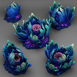 3D Printed Fantastic Plants and Rocks Carnivorous Alien Plants 28mm - 32mm D&D Wargaming