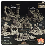 3D Printed Cast n Play Castle Scatter The Lost Castle Terrain Set 28mm 32mm D&D
