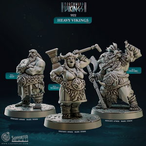3D Printed Cast n Play Heavy Vikings Northwind Vikings 28mm 32mm D&D