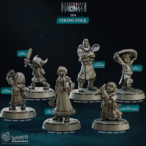 3D Printed Cast n Play Viking folk Northwind Vikings 28mm 32mm D&D