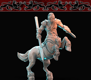 3D Printed Nafarrate Centaur Bestiary Creatures Volume 1 28mm 32mm D&D