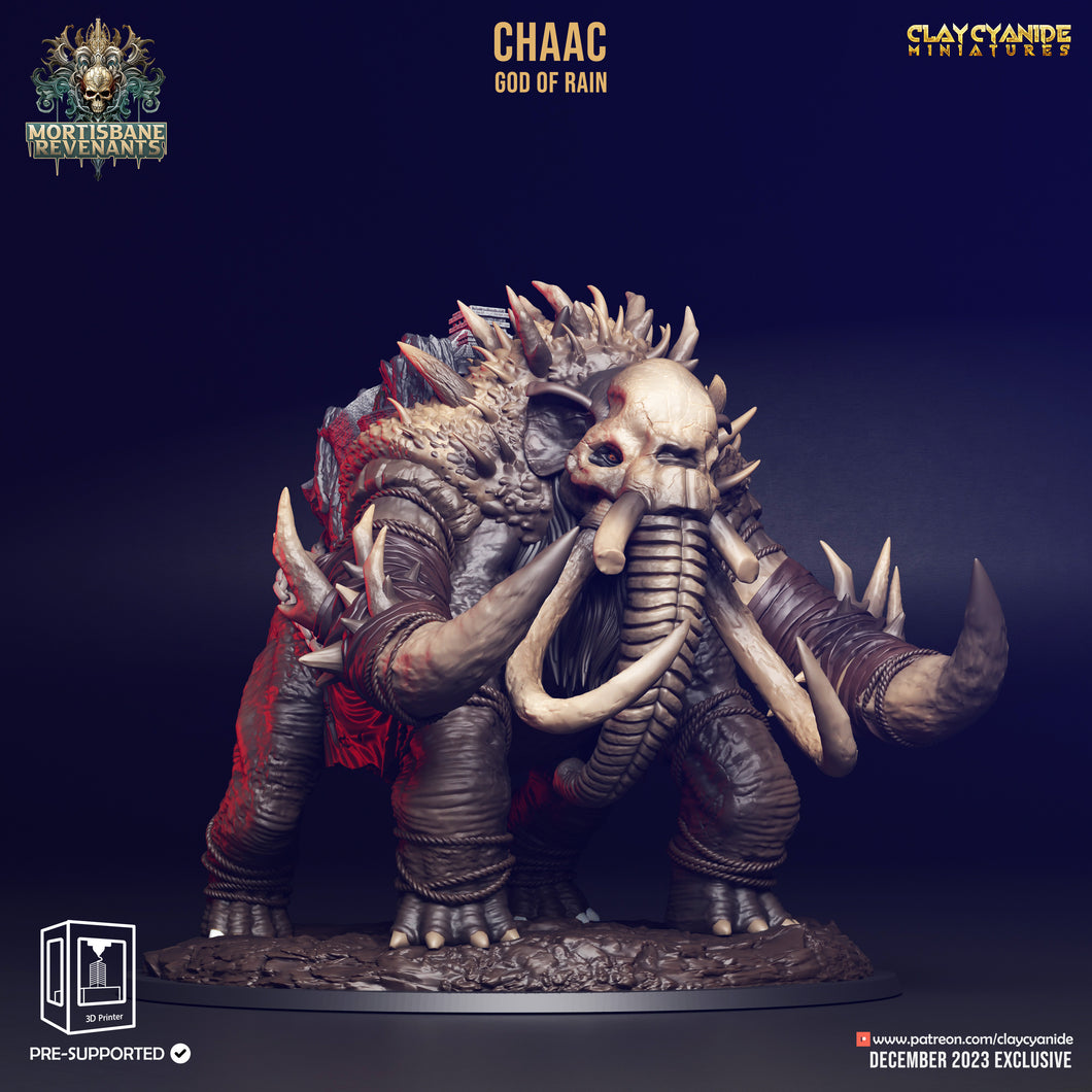 3D Printed Clay Cyanide Mortisbane Revenants - Chaac The God Of Rain 28mm 32mm D&D