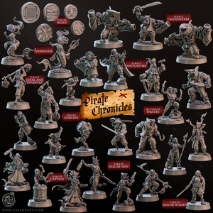 3D Printed Cast n Play Pirate Chronicles Collection 28mm 32mm D&D