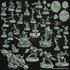 3D Printed Cast n Play Unicycle Goblins The Goblin Convoy 28mm 32mm D&D