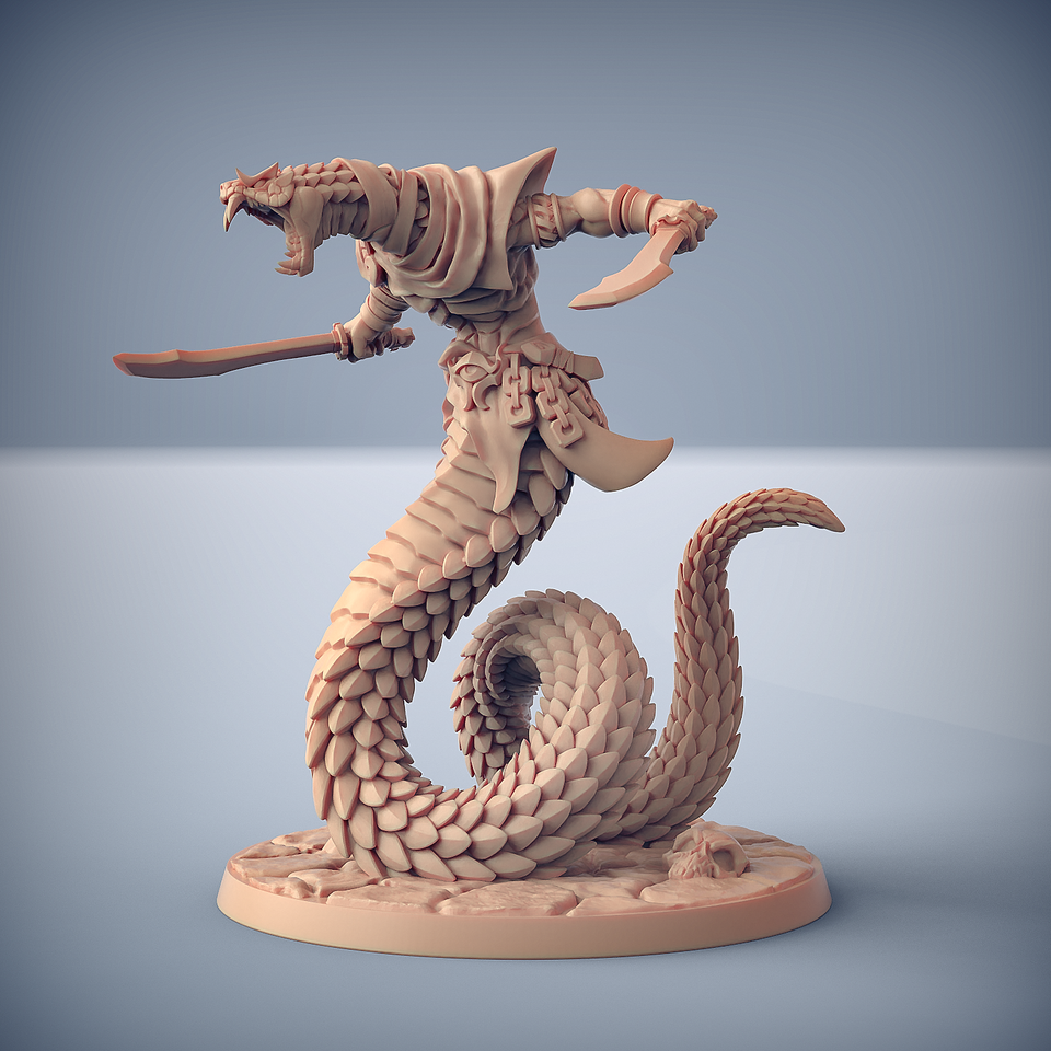 3D Printed Artisan Guild Nagarot Crawlers & Giant Snakes Maneaters Nagarots 28mm 32mm