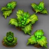3D Printed Fantastic Plants and Rocks Crystal Tropical Plants 28mm - 32mm D&D Wargaming