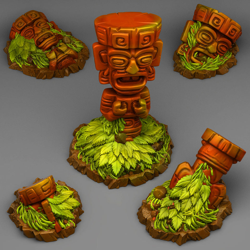 3D Printed Fantastic Plants and Rocks Cursed Jungle Totems 28mm - 32mm D&D Wargaming