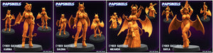 3D Printed Papsikels Cyber Succubis Set 28mm 32mm