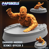3D Printed Papsikels Damaged Android Science Officer Dec. 2024 SciFi 28mm 32mm