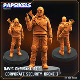 3D Printed Papsikels Davis One Synthetic Corporate Security Drone Set May 2025 Alien vs. Humans Reconnaissance 28mm 32mm