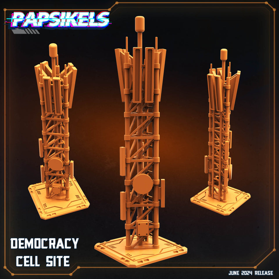 3D Printed Papsikels Democracy Cell Site JUNE 2024 SCIFI 28mm 32mm