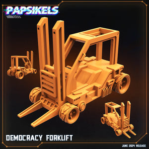 3D Printed Papsikels Democracy Forklift JUNE 2024 SCIFI 28mm 32mm