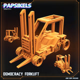 3D Printed Papsikels Democracy Forklift JUNE 2024 SCIFI 28mm 32mm