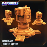 3D Printed Papsikels Democracy Rocket Sentry JUNE 2024 SCIFI 28mm 32mm