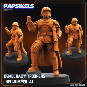 3D Printed Papsikels Democracy Troopers SciFi Set Democracy Troopers Helljumper Set 28mm 32mm