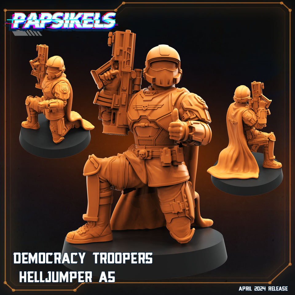 3D Printed Papsikels Democracy Troopers SciFi Set Democracy Troopers Helljumper Set 28mm 32mm