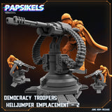 3D Printed Papsikels Democracy Troopers Helljumper Emplacement Set JUNE 2024 SCIFI 28mm 32mm