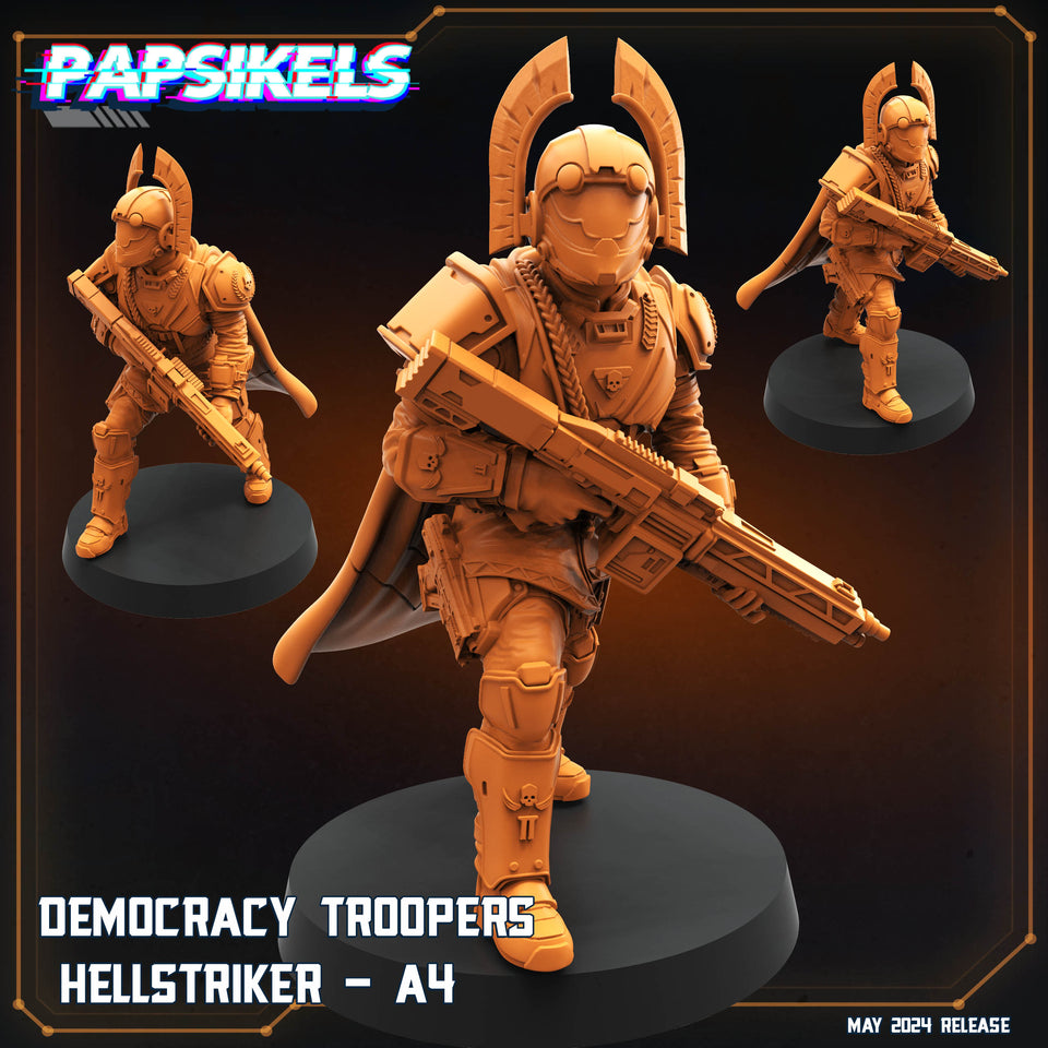 3D Printed Papsikels Democracy Troopers Hellstriker Set Democracy Troopers Bugs and Bots 28mm 32mm