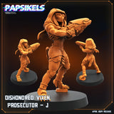 3D Printed Papsikels Democracy Troopers SciFi Dishonored Vixen Prosecutor Set 28mm 32mm